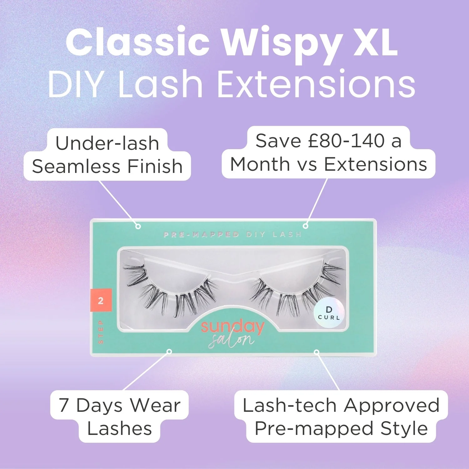 Classic Wispy XL DIY Lash Extensions Starter Set - Image 3
