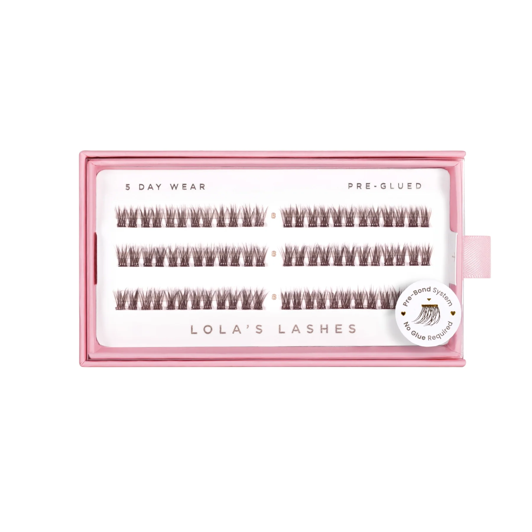 Soft Cocoa Brown Single Length Pre-Glued Lashes - Image 10