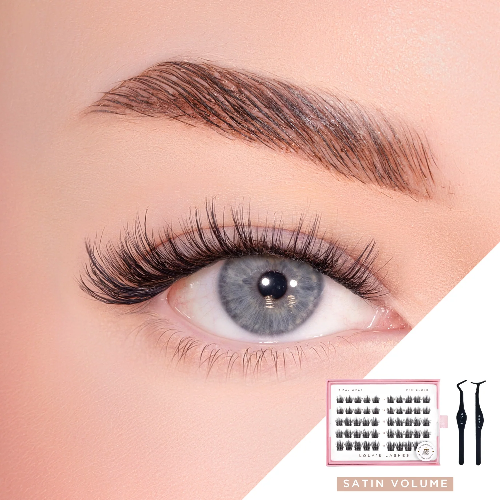 Satin Volume Pre-Glued Lashes Set - Image 4